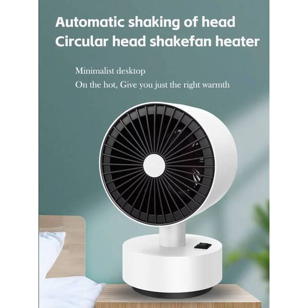 Desktop Electric Shaking Head Heater Fast Heating Constant Temp Wide-angle Warm Supply Low Noise Mini Home Office Warmer