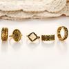 5Pcs/Set Vintage Women's Finger Knuckle Midi Stack Tip Rings Jewelry Gift Golden