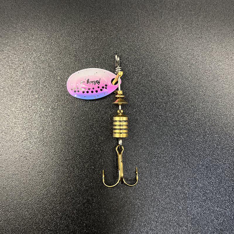 Блесна-вертушка Shengshi Ji «Бионическая радужная форель» с вращающимся тройным крючком