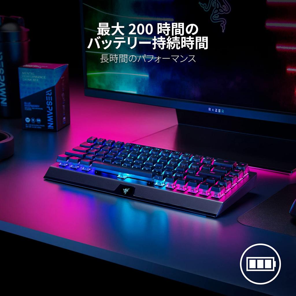 Razer BlackWidow V3 Mini HyperSpeed Phantom Pudding Edition Green Switch игровая клавиатура беспроводная поддержка Bluetooth работает до 200 часов механическая