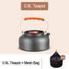 0.8/1.6L Camping Kettle Lightweight Water Kettle Anti Scald Handle Coffee Pot Portable Camping Teapot for Fishing Mountaineering