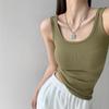 Premium Cotton U-neck Slimming Sports Tank Top - Women's Summer Sleeveless Camisole