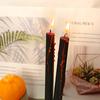 2Pcs Tomb Decoration Long Candle Halloween Candles Smokeless Candles Halloween Decoration Burning Bloody Candle Paraffin Wax
