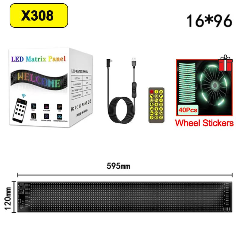 Demon Eyes Car LED Logo APP LED Matrix Pixel Panel Night Light DIY Programmable Flexible LED Display for Car Truck Accessories