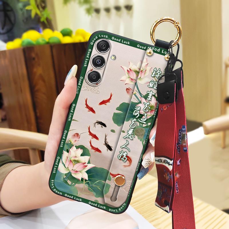 Мягкий чехол Чехол-кольцо для телефона Для Samsung Galaxy M34 5G/F34/SM-M346B Силиконовый Грязеотталкивающий Браслет Подставка Задняя крышка