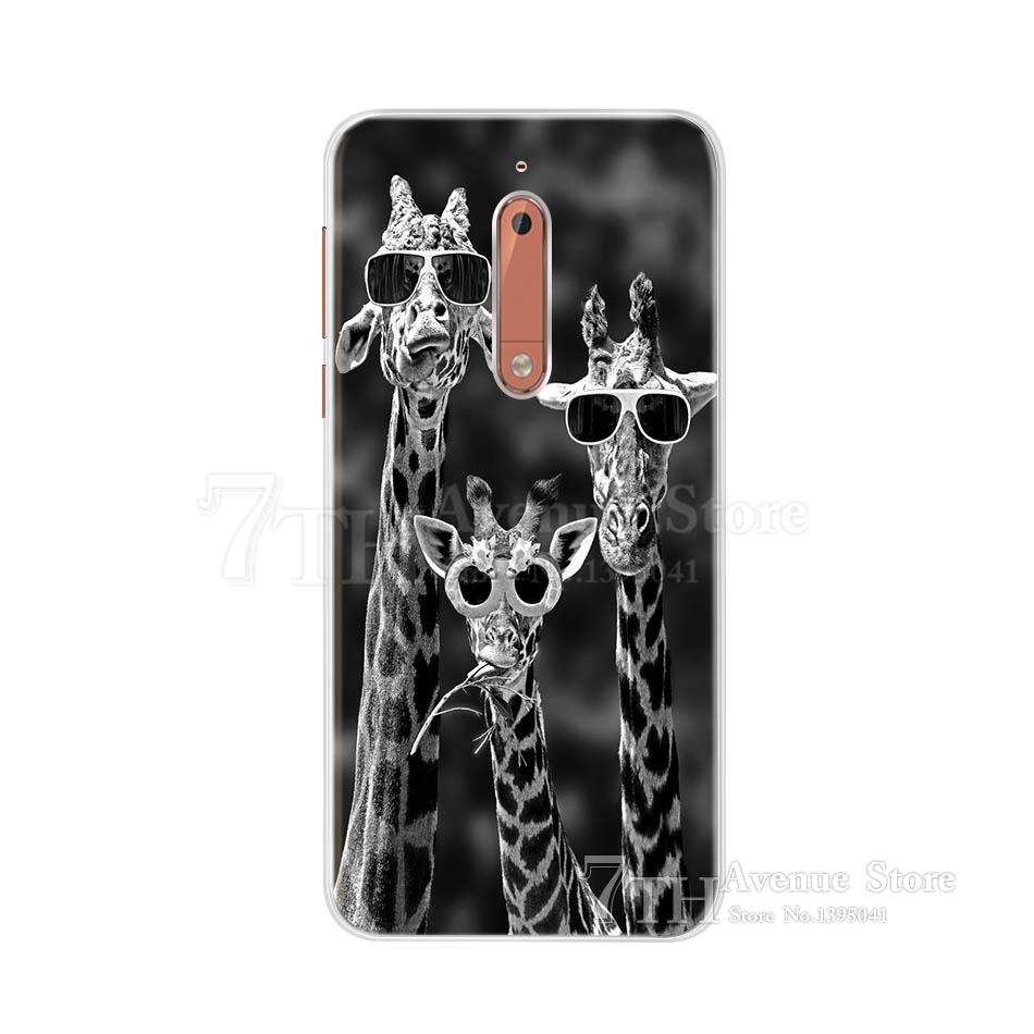 Чехол для Nokia 5 5.2" Мультяшный Мягкий Силиконовый TPU Чехол для Телефона Для Nokia 5 Nokia5 Глобальный Двойной TA-1024 TA-1053 TA-1044 Задняя Крышка
