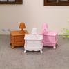 1:12 Dollhouse Miniature Dressing Table W/Mirror Bedside Table Chair Make-Up Table Home Decor Toy Doll House Accessories