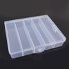 Transparent Large Lure Storage Box with 5 Compartments for Artificial Bait and Fishing Hooks