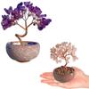 Керамическая основа Дерево из натуральных кристаллов Позитивная энергия Удача Фигурка Дерево богатства из драгоценных камней Дом