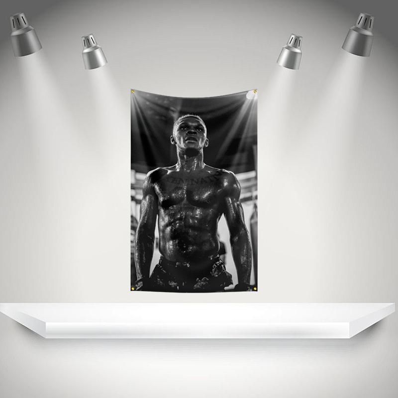 Iisrael Adesanya Flag Boxer Banner 3x5ft With Brass Grommets Hd Printing Tapestry Exhibition Boxer Sports Fans Garage Decor