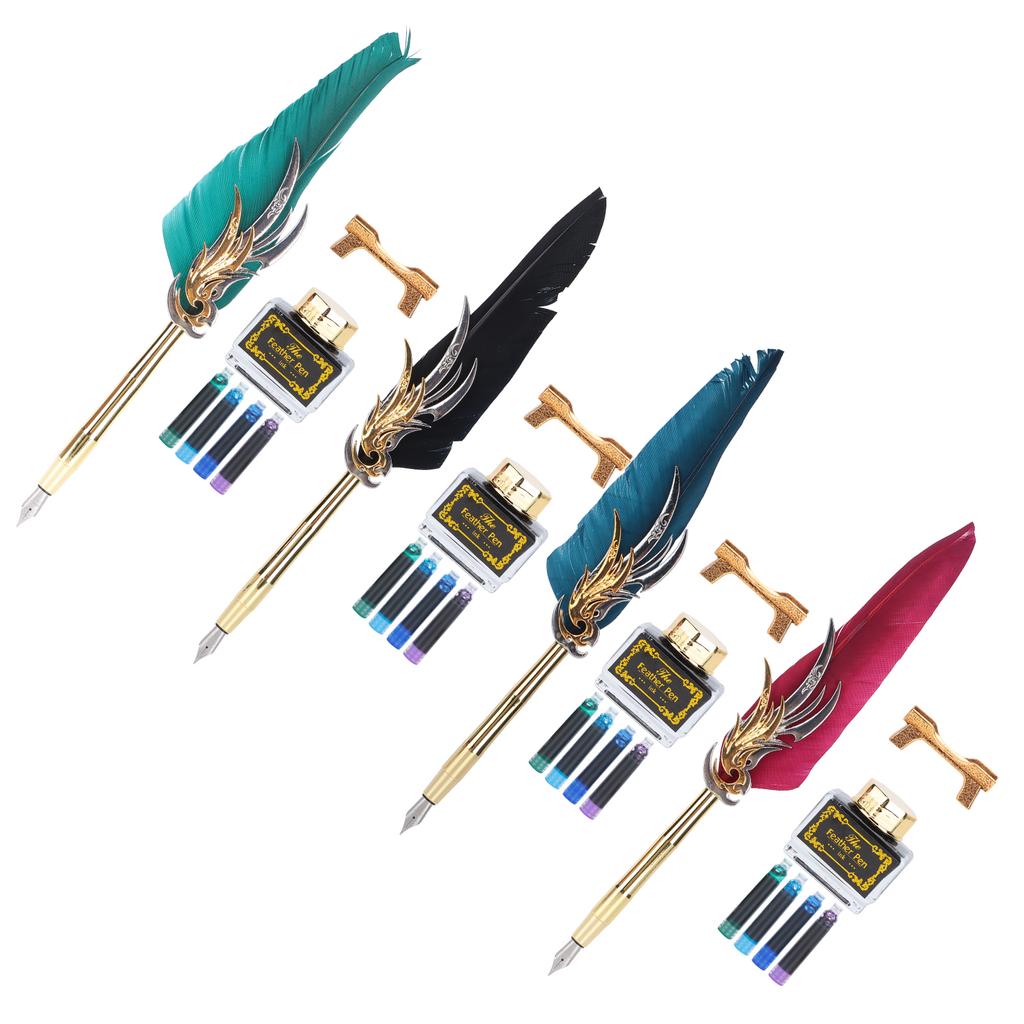  Набор для письма и каллиграфии в винтажном стиле из металла в стиле ретро с чернильницей SP270