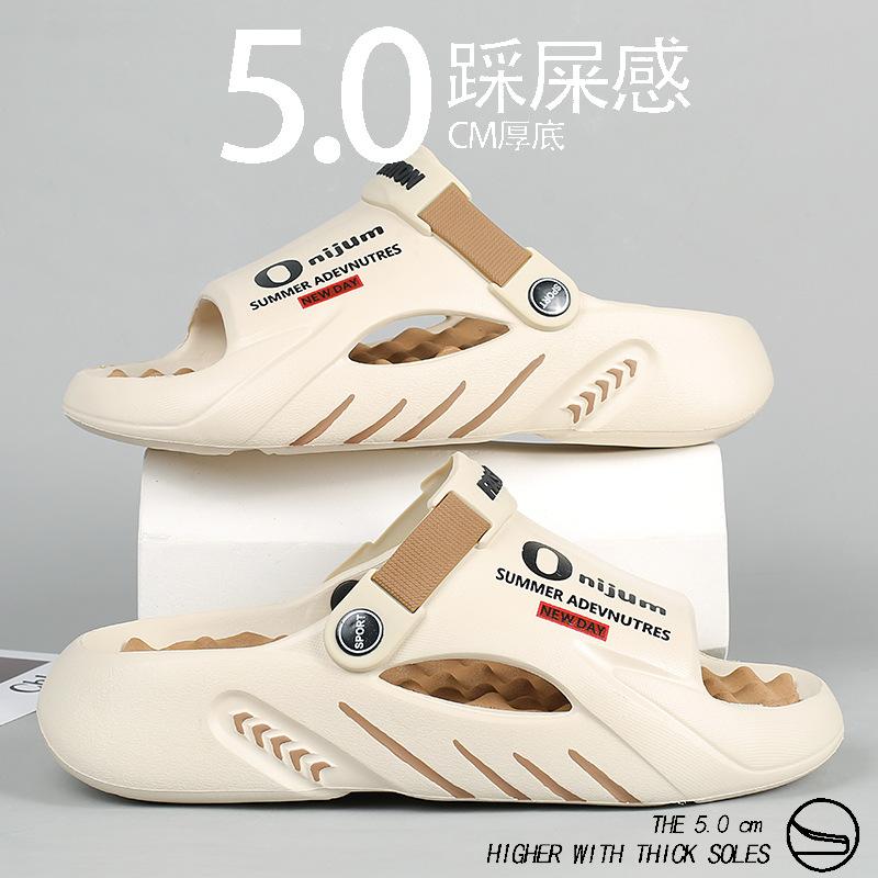 Модные тапочки Shevalues Casual для мужчин, массажные, на толстой подошве, домашние мужские сандалии, уличные, модные, пляжные шлепанцы, мужские спортивные тапочки, большой размер