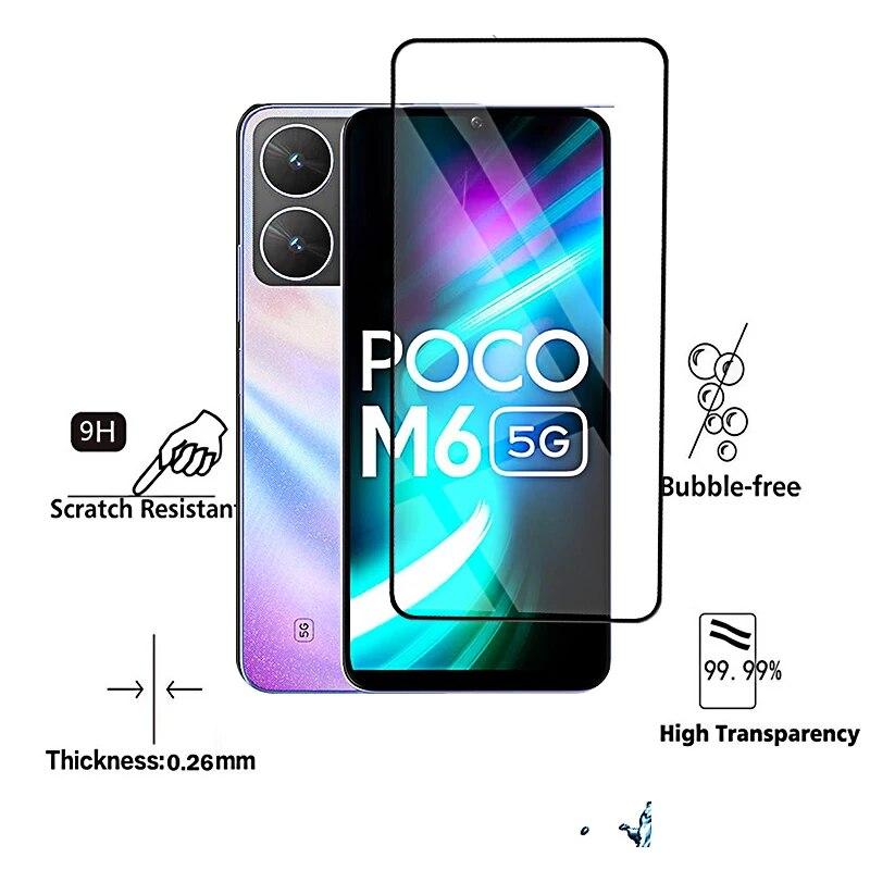 4 шт. закаленное стекло для Xiaomi Poko Poxo Little M6 Pro X6 Pro C65 13t Защитная пленка для экрана Redmi 13c Note 13