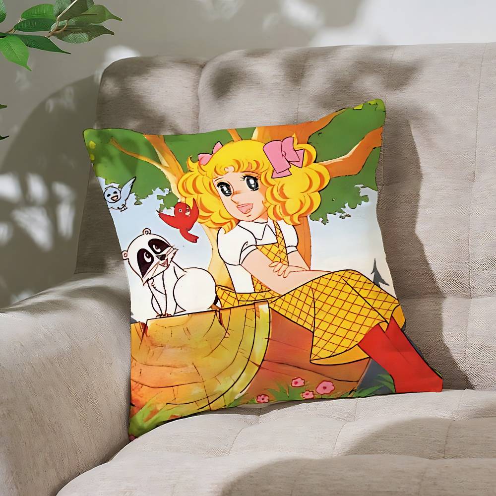 C-Candy C-Candy Anime Pillow Case Throw Pillow Cover Nordic Vintage Style Cushion Covers Home Living Room Sofa Couch Seat