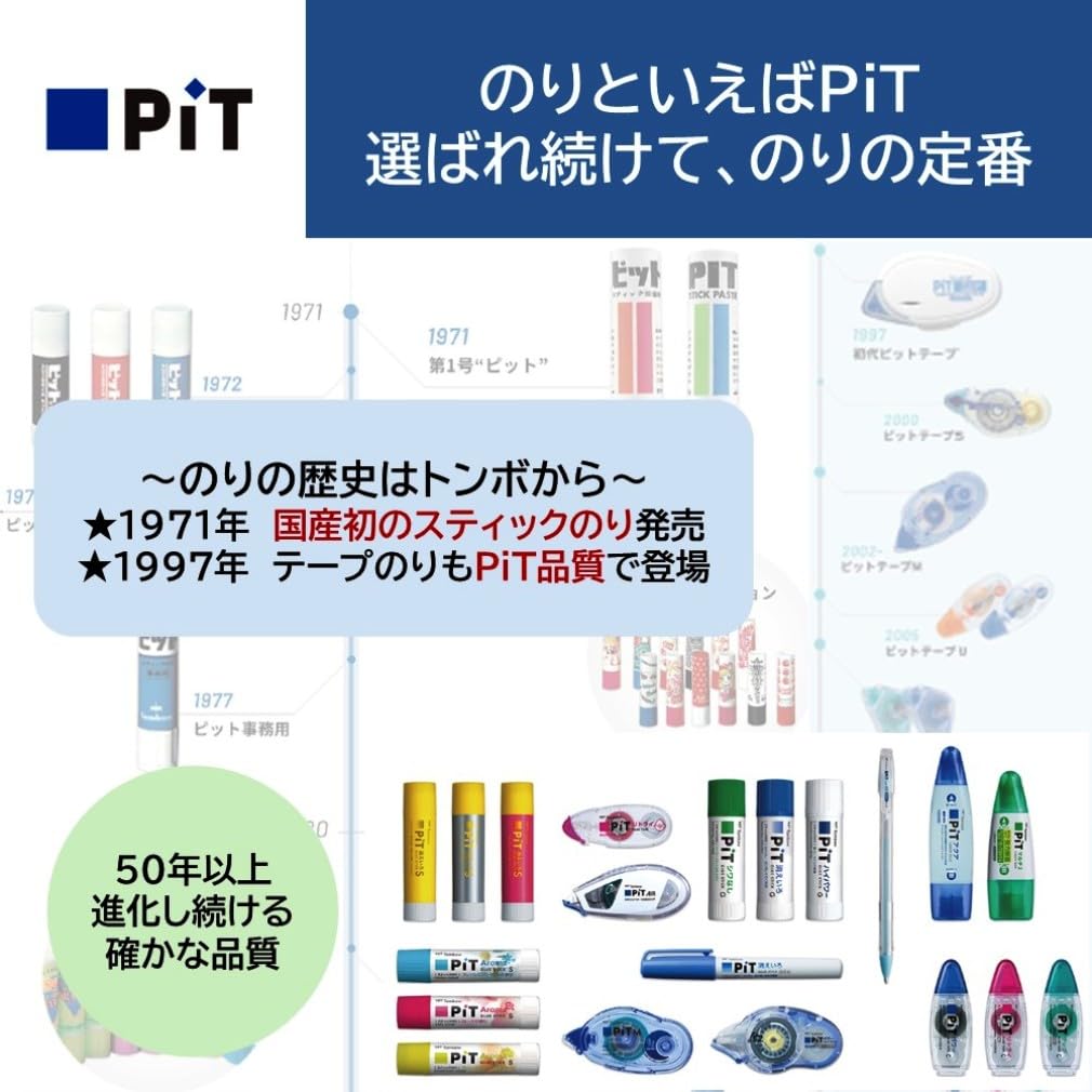 Tombow Pit Air Mini Ленточный маркер Синий ширина ленты x 10 м Клей, (6-миллиметровая лента), 5 шт., PN-EASG01-5P