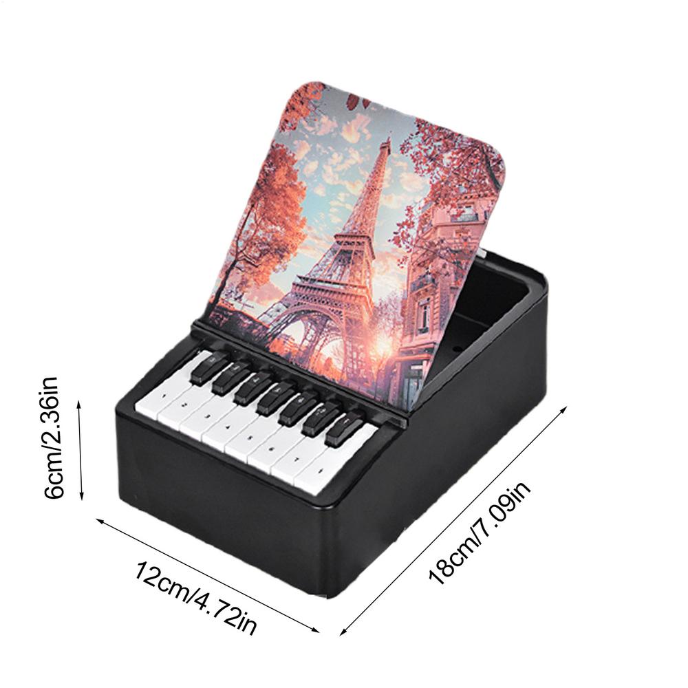 Taylors Piano Calendar 2025 Mini Piano Calendar Desktop Peripheral Ornaments with 32 Music Calendar Cards Songs Gift for Fans