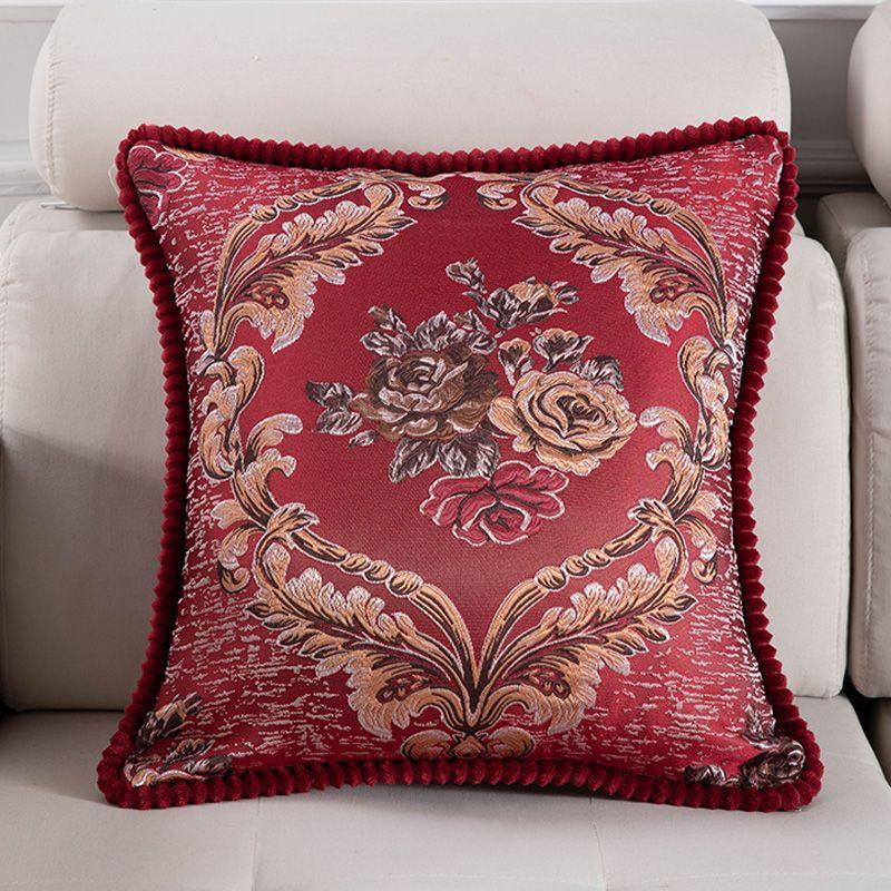 Одиночная европейская жаккардовая наволочка, диванная подушка, вышитая прямоугольная наволочка для спинки дивана для гостиной
