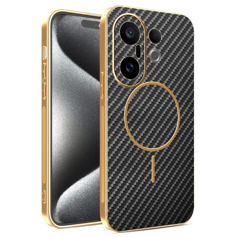 Чехол для Vivo X200 FE/ S30 Pro Mini Новый гальванический кевларовый магнитный матовый чехол для Vivo X200FE Противоударный бампер Funda