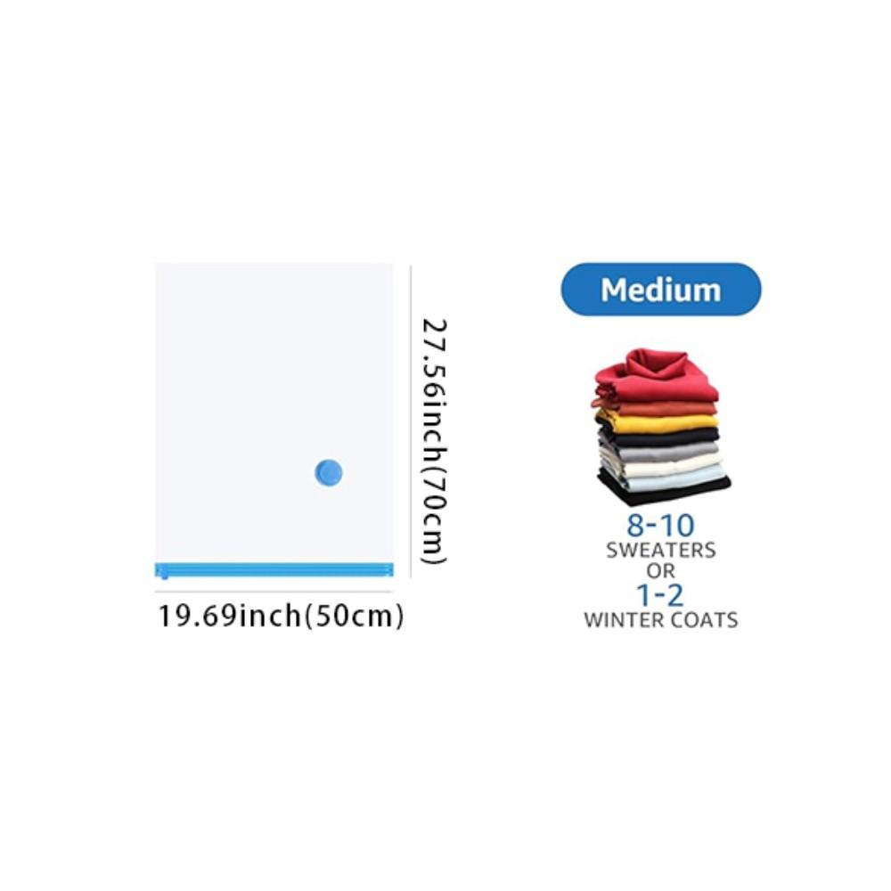 30 Pack Vacuum Storage Bags with Pump Space Saver Storage Bags Vacuum Seal Bags for Clothing Pillows Bedding Travel Organizer