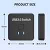 USB3.0 Switcher 2 Computer Sharing Keyboard and Mouse Printer Scanner Webcam 2 in 1 Out/1 in 2 Out USB Switcher Splitter
