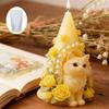Силиконовая форма для DIY Цветочного домика в форме кошки, Ароматическая свеча, Набор для заливки смолой
