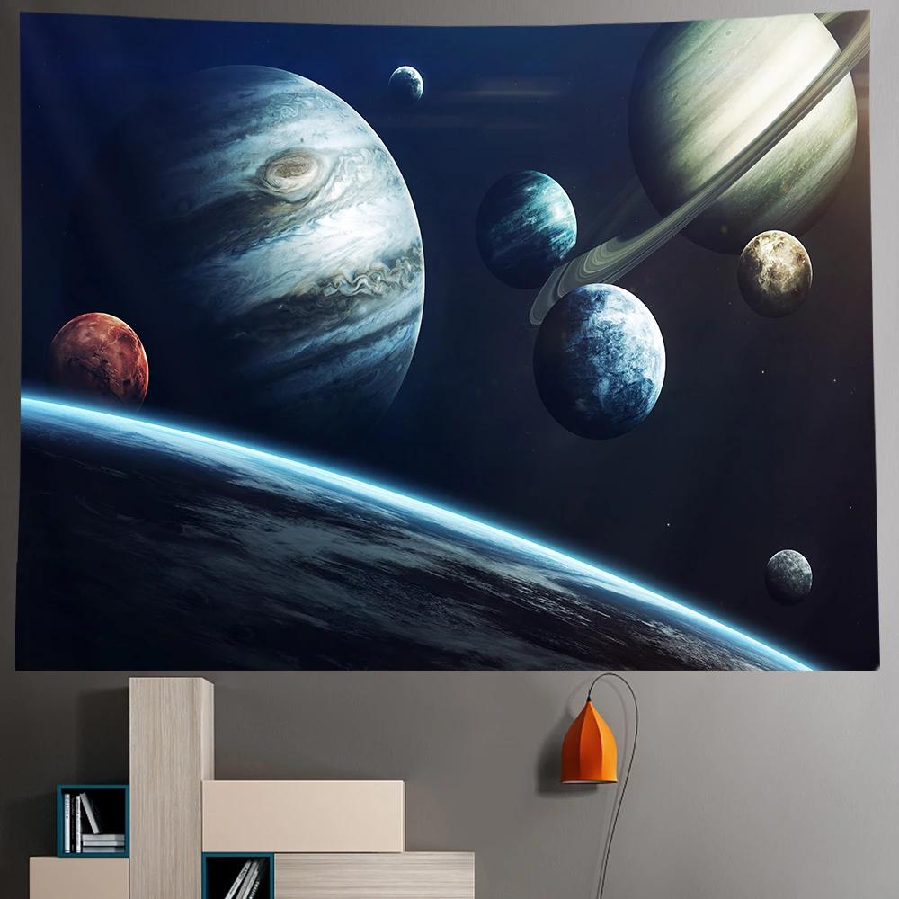 Cosmic Planet Home Decoration Tapestry Background Cloth Yoga Mat Bed Sheet Sofa Blanket