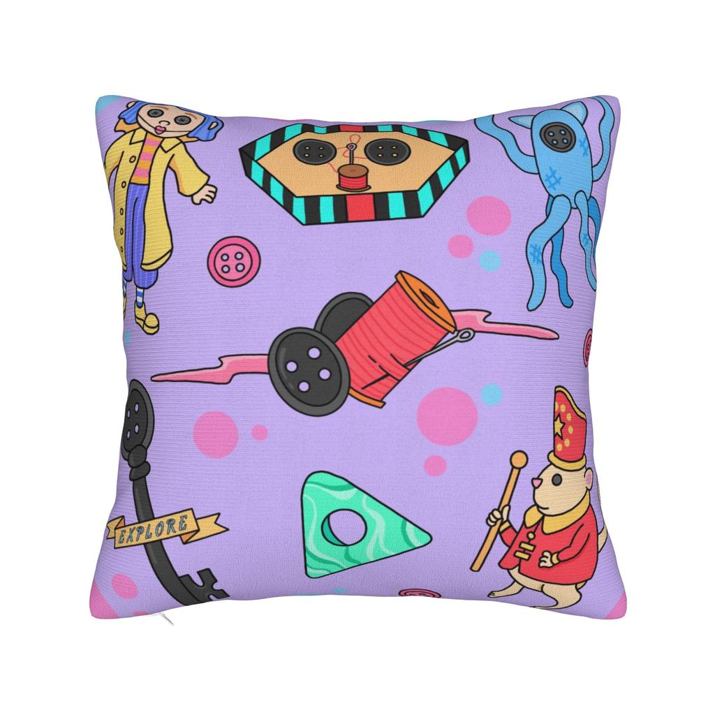 Horror Cartoon C-Coraline Pillow Case Graphic Pillow Cover For Sofa Home Decoration Fashion Pillowcases