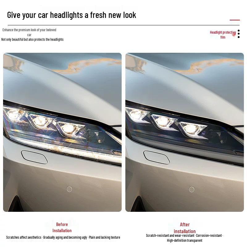 Lexus LX570 Headlight Film – Transparent Smoked Light-Control Protective Film