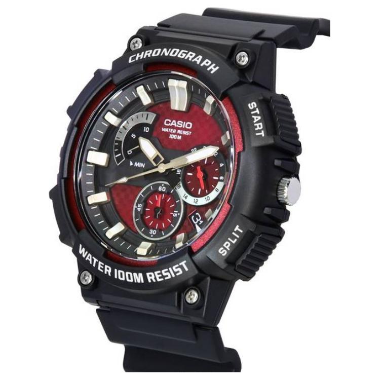Casio 100M Waterproof Quartz Watch Resin Strap Unisex Watches Red MCW-200H-4A