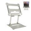 Laptop Stand Heat Dissipation Adjustable Angle Portable Silver Laptop Riser Aluminum Alloy for Desktop