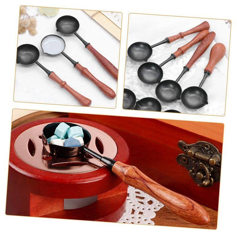 AEE4-Шпатель для лаковой печати с антипригарным покрытием, ложка для sealing wax, штамп-печать, инструмент для нагрева лаковой восковой печати