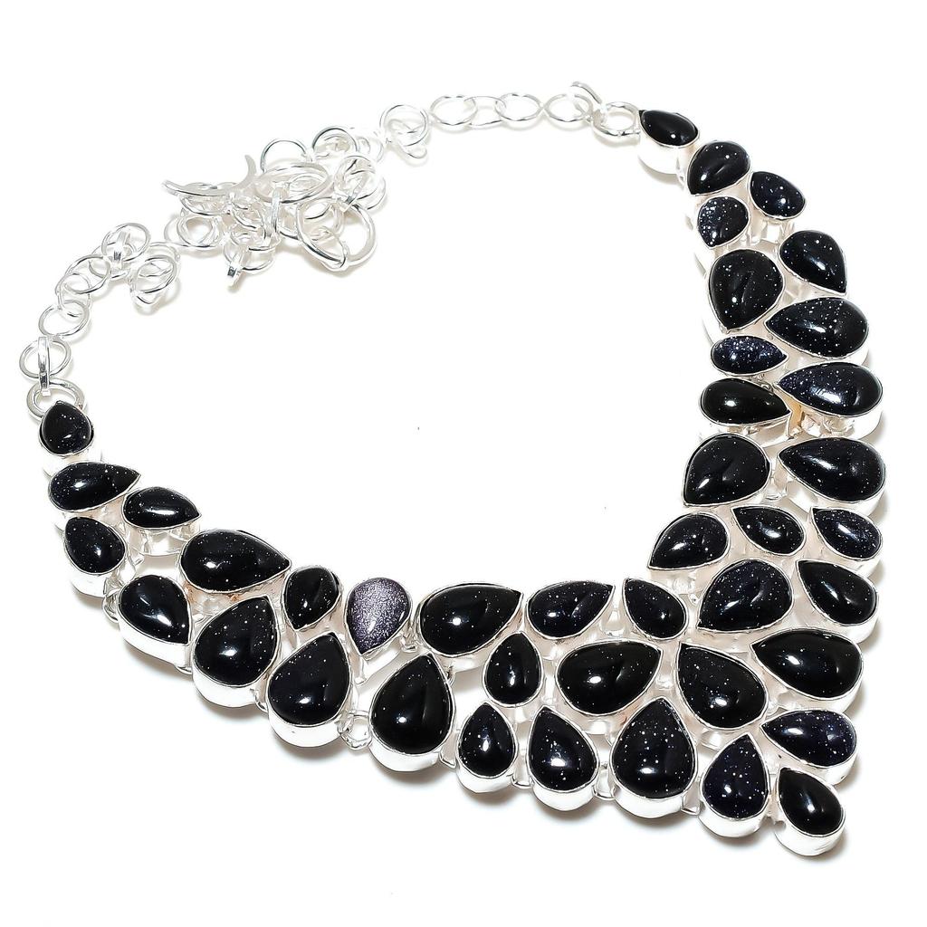 Натуральный голубой солнечный камень драгоценный камень ручной работы из стерлингового серебра 925 пробы гальванопластика ожерелье, голубой солнечный камень серебро для жены унисекс кулон праздничный наряд подарки