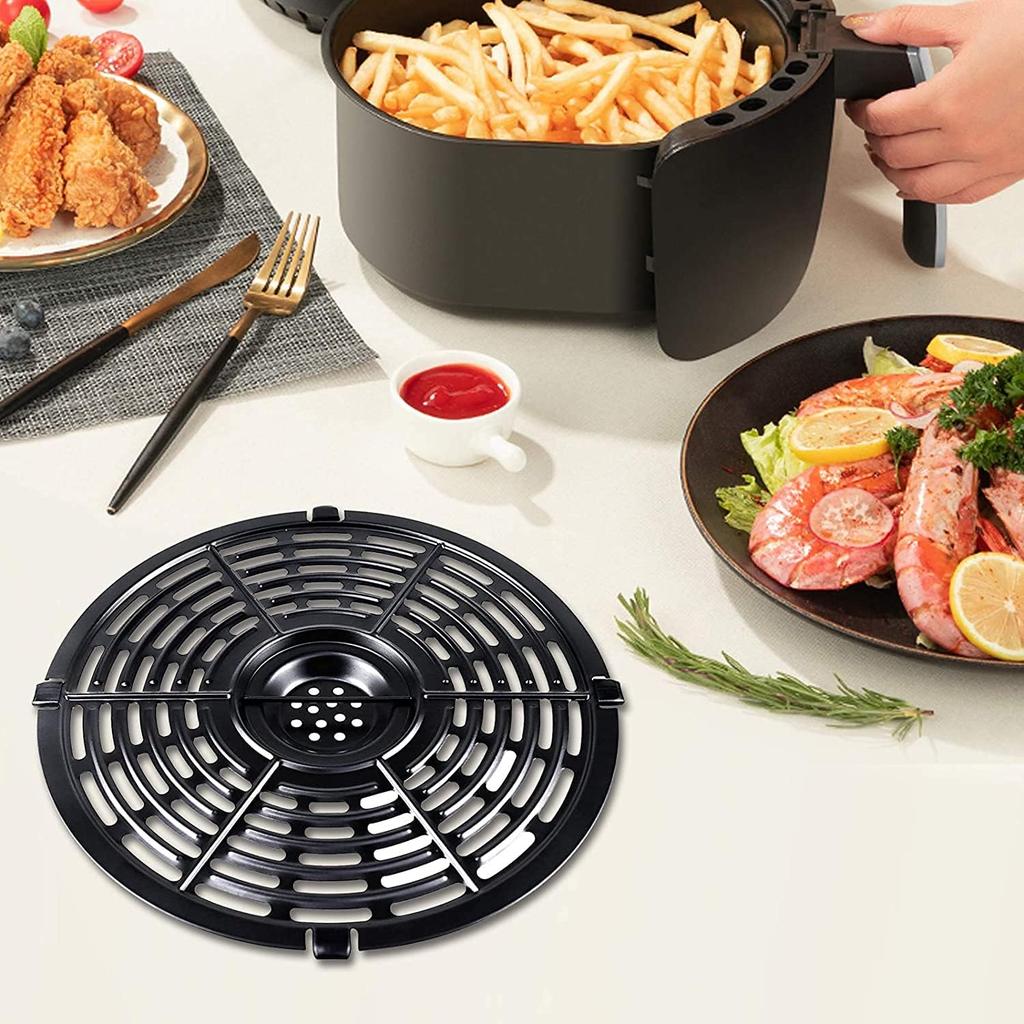 Air Fryer Grill Pan for Power XL 5QT Air fryer, 8.7'' 5QT Round Non-Stick Replacement Tray Rack Parts Accessories Crisper Plate Grill Plate,