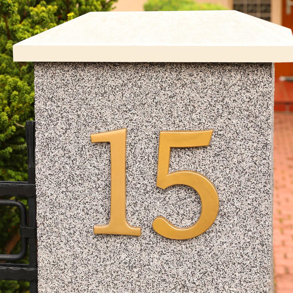 10" 0-9 Floating House Numbers Solid Aluminum Modern Address Number for Outside with Nails Kit for Home Street Office Sign Black