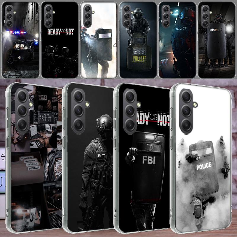 Police FBI Phone Case for Samsung A16 A26 A36 A56 A17 A37 A57 A07 A06 A02S A03 A04S A05S Galaxy Note 20 10 A50S A71 A51 A31 A30