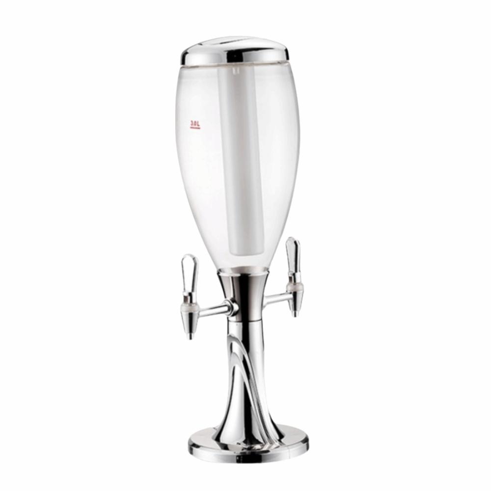 with Icicles Beer Dispenser Dual-Head Faucet Beverage Machine Creative Drink Holder Hotel Use