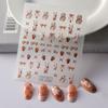 Cute Retro Rabbit 5D Nail Sticker Decal Nail Art Adhesive Diy Manicure Decor