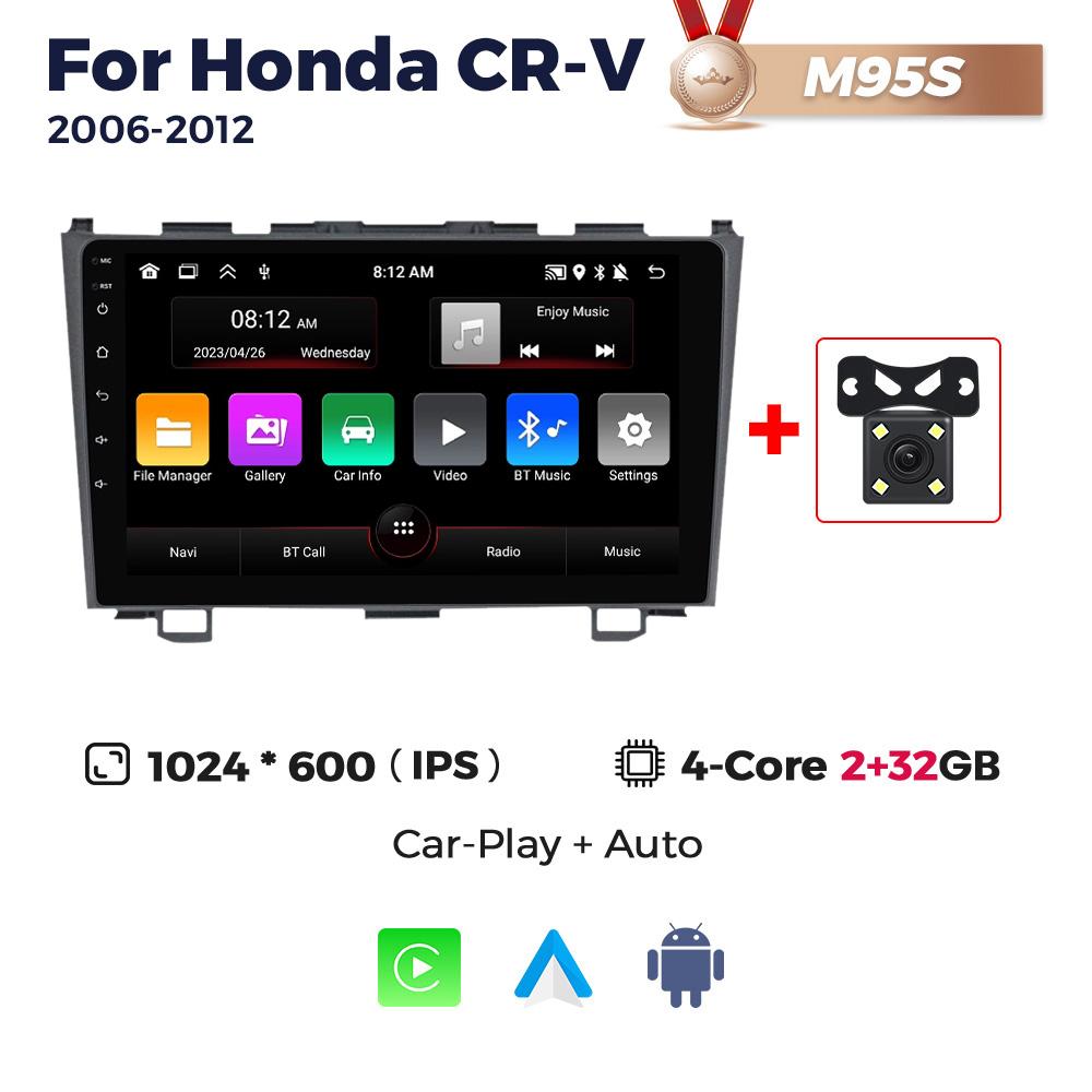 8+256G Android Auto CarPlay All In One For Honda CR-V 2006-2012 Stereo GPS Audio Multimedia Player Car Radio 2Din Head Unit DSP