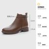 Retro Velvet Leather Martin Boots Women's Versatile Casual Short Boots British Thick Heel Autumn and Winter New Velvet Boots