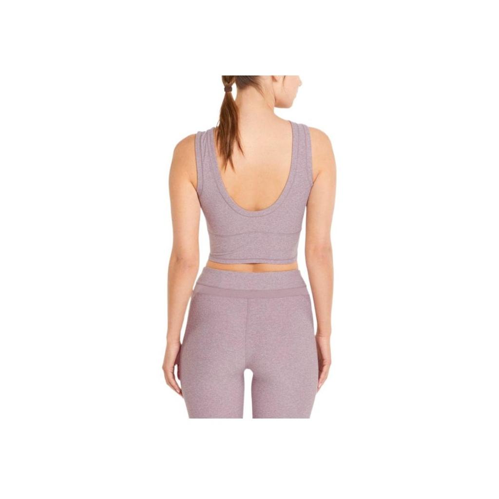 Puma Серия Studio Yoga Однотонный укороченный топ для йоги U-образной формы без рукавов для тренировок, спортивная майка для женщин 521563-18