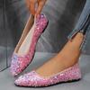 Women Bling Flats Shoes Casual Walking Loafers Spring New Pointed Toe Sneakers Women Female Fashion Brand Dress Shoes for Women