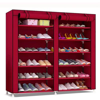 Тканевый шкаф для обуви с дверцами на молнии Home 110x120x30см