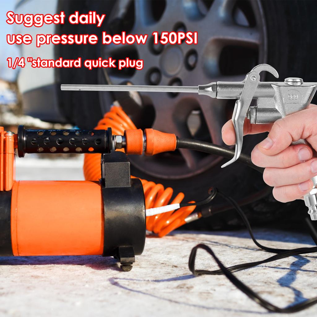 Air Blow Gun with Air Flow Nozzle Pneumatic Air Compressor Dust Blower Gun Industrial Car Dust Cleaning Tool