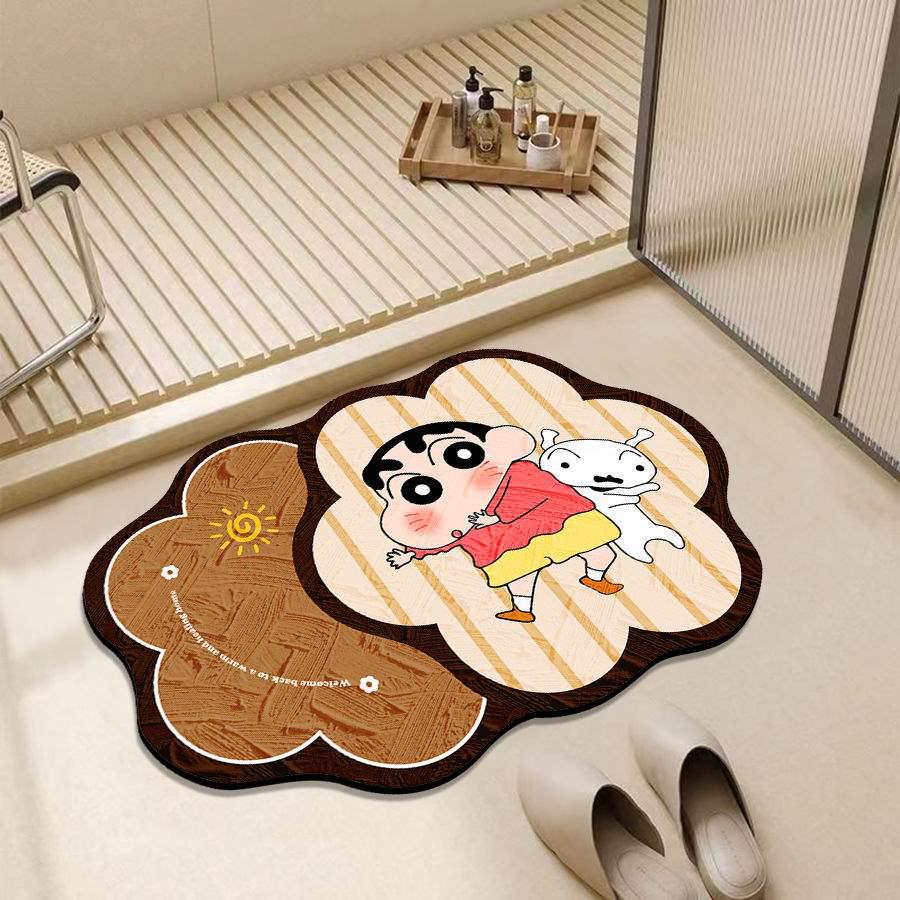 Коврик для ванной Crayon Shin-chan быстросохнущий диатомовый коврик для пола - Нескользящий впитывающий коврик для ног