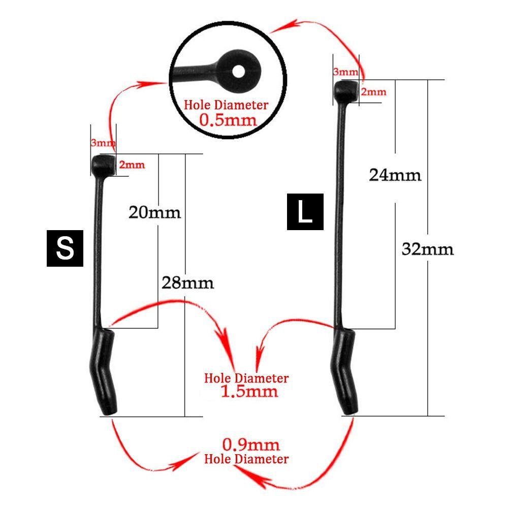 10PCS Anti Entanglement D Rig Kicker 26mm/32mm/36mm Fish Hook Sleeve D Rig Aligners  Lake Fishing