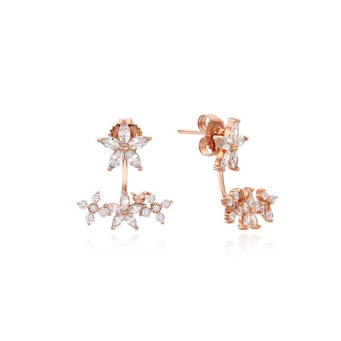 Серьги-клипсы Tirrlirr Blossom Party Серебристо-розовые Tessvp11900S