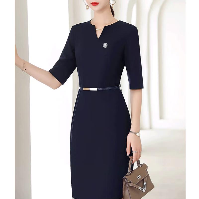 Женское профессиональное формальное платье TLLOMAN со средним рукавом