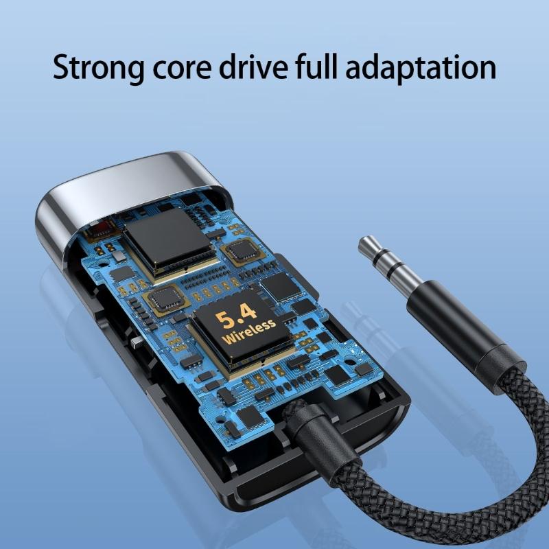 Small Double Function Bluetooth-compatible 5.4 Sound Transmitter Receiver with Clear Sound Long play time Portable Designs