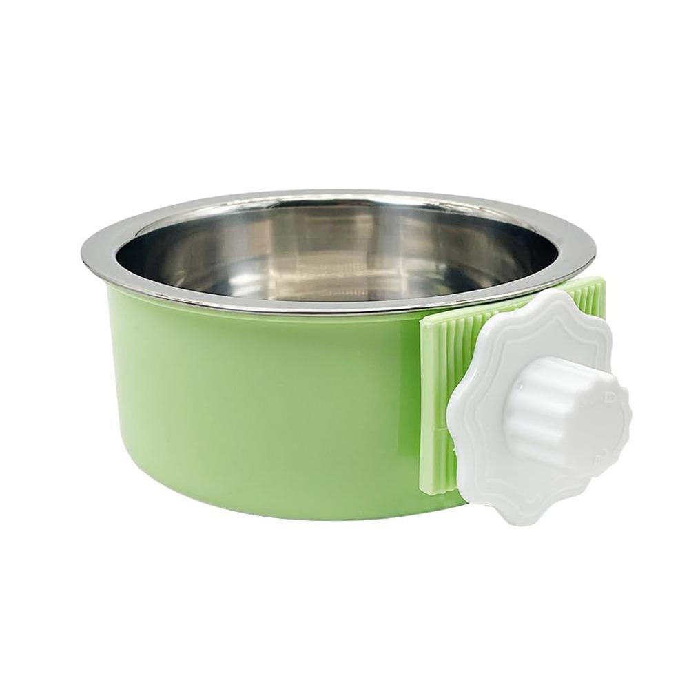 Removable Stainless Steel Dog Bowl Anti-Upset Design Food Water Feeder Hanging Cage Feeder For Pet