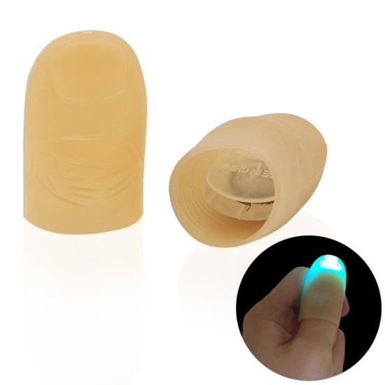 2 шт. светодиодная подсветка кончиков большого пальца Kuso Prank Magic Party Trick Реквизит Детские игрушки